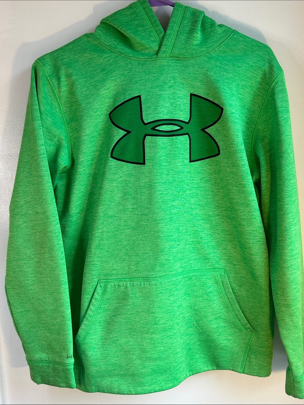 Under Armour Bright Green Hooded Pullover with Logo